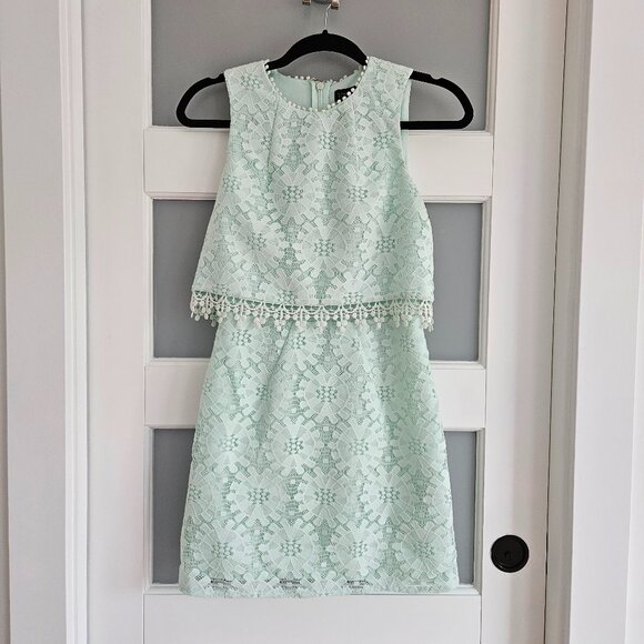Topshop Dresses & Skirts - Light mint laced short dress